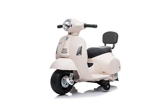 Kinder-Elektro-Motorrad 6 Volt Vespa Elektro-Kinderroller von Babycar mit Rückenlehne – Vespa...