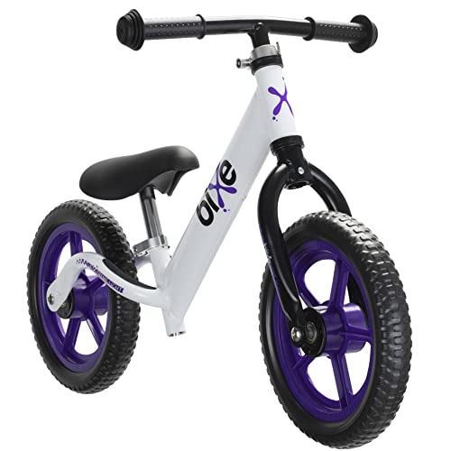 Bixe 12 Zoll Kinder Laufrad lila - Aluminium Fahrrad ohne Pedale mit Luftreifen - Balance Bike für...