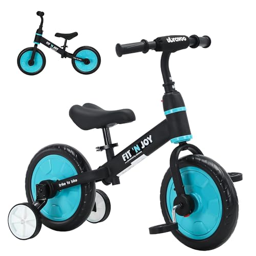 UBRAVOO Fit 'n Joy Kinderfahrrad Fahrräder, 4-in-1 Laufrad für Kinder mit Pedalen und...