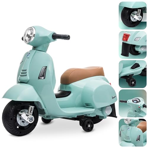 Vespa Kinderroller Elektroroller Kinder Elektrofahrzeug Kinderfahrzeug (Mint)