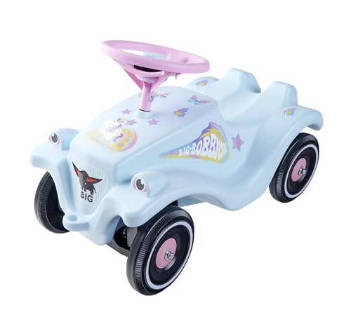 BIG-Bobby-Car-Classic Einhorn - Kinderfahrzeug mit Aufklebern im Einhorn Design, für Jungen und...