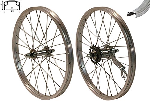 Redondo 16 Zoll Laufrad Set Hinterrad Vorderrad Felge Silber Rücktritt Bremse